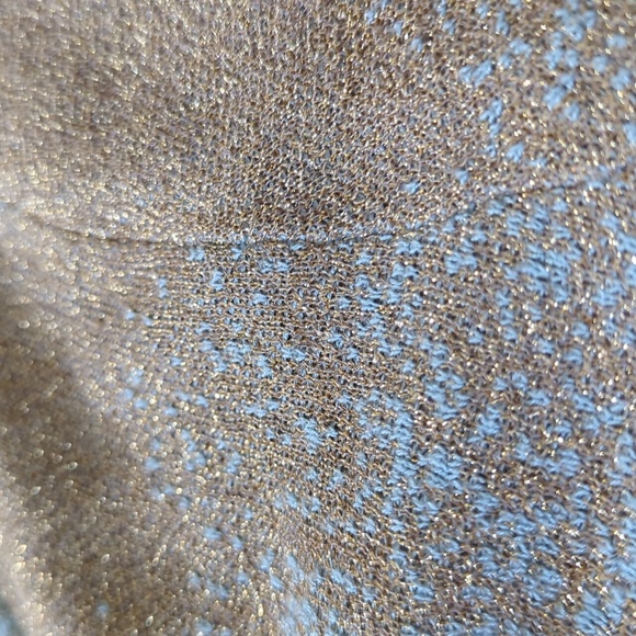 ANTHRO I Light Blue & Ombre Metallic Knit Details Cardigan Sweater by NUMPH, XS - Picture 4 of 14